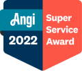 Angi Super Service Award 2022 badge.