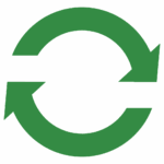 A green circular arrow forming a loop, symbolizing refresh, reload, or synchronization.